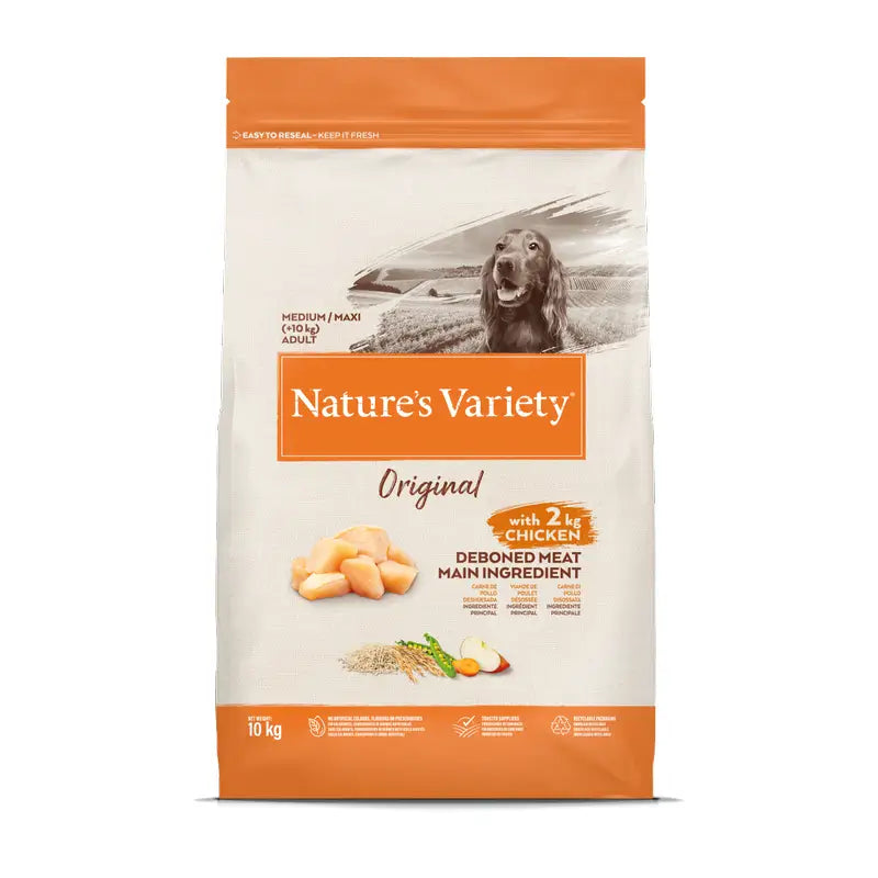 Nature'S Variety Hundefutter, Medium, mit Huhn, naturbelassen, 10 kg