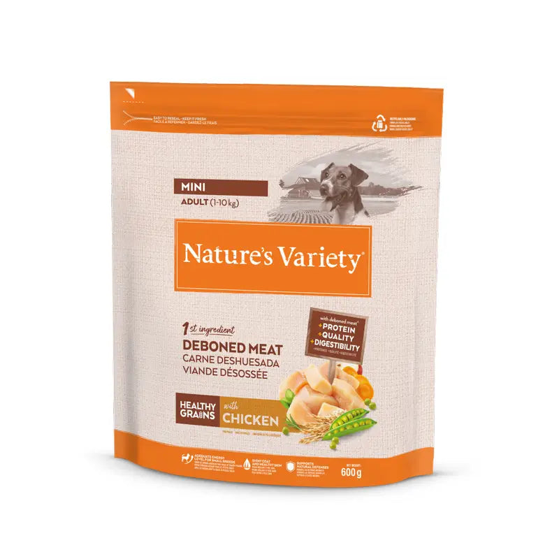 Nature'S Variety Hundefutter, Mini Adult, mit Huhn, naturbelassen, 600 g