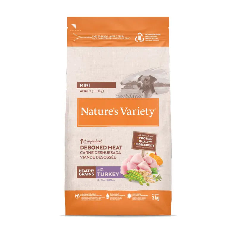 Nature'S Variety Hundefutter, Mini, mit Truthahn, naturbelassen, 3 kg