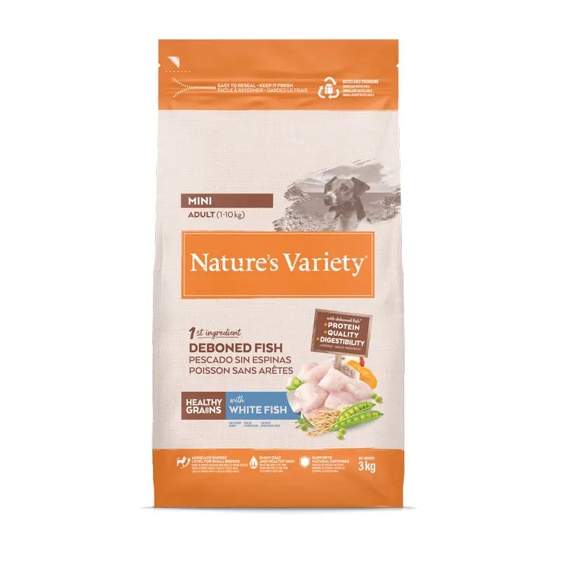 Nature'S Variety Hundefutter, Mini, mit Weißfisch, naturbelassen, 3 kg