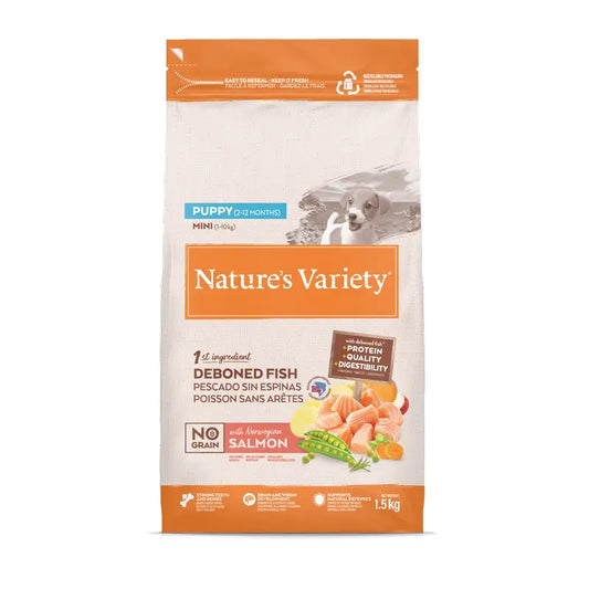 Nature'S Variety Hundefutter, Mini, mit Atlantischem Lachs, naturbelassen, 1,5 kg