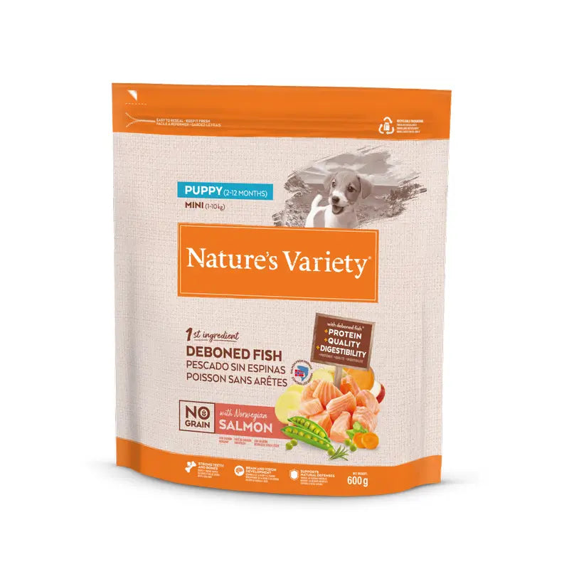 Nature'S Variety Hundefutter, Mini, mit Atlantischem Lachs, naturbelassen, 600 g