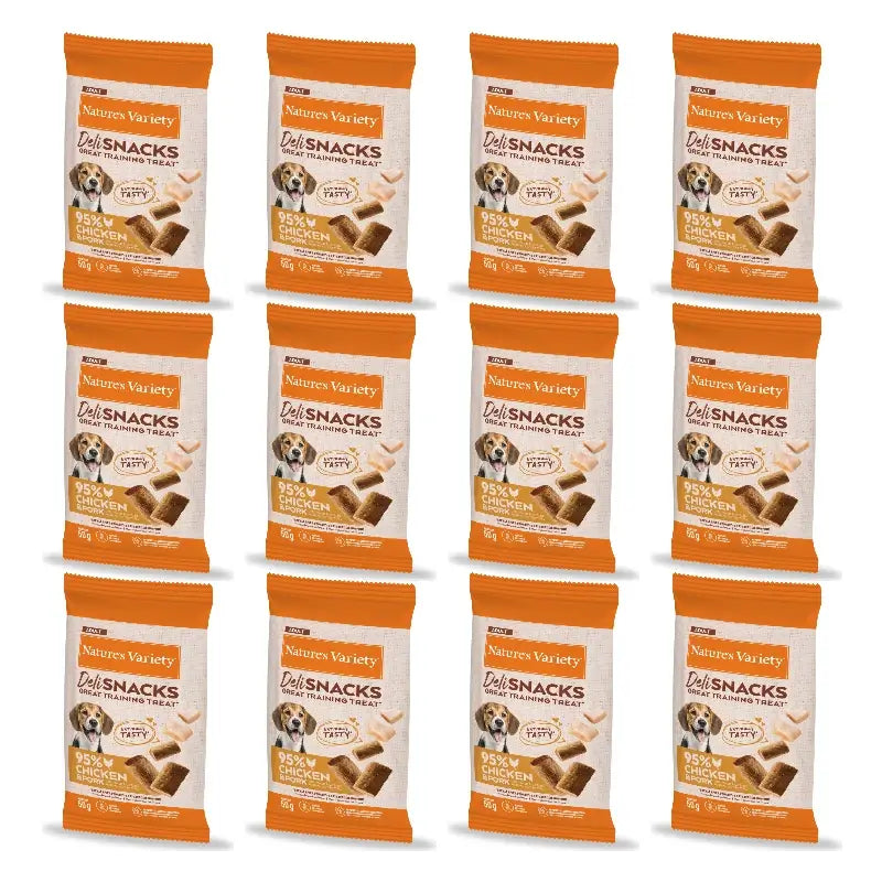 Nature'S Variety Snack für ausgewachsene Hunde, mit Huhn und Schweinefleisch, naturbelassen, 12 x 50 g
