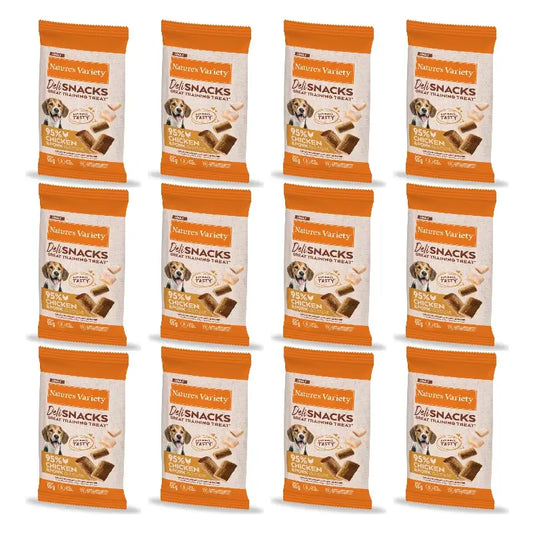 Nature'S Variety Snack für ausgewachsene Hunde, mit Huhn und Schweinefleisch, naturbelassen, 12 x 50 g