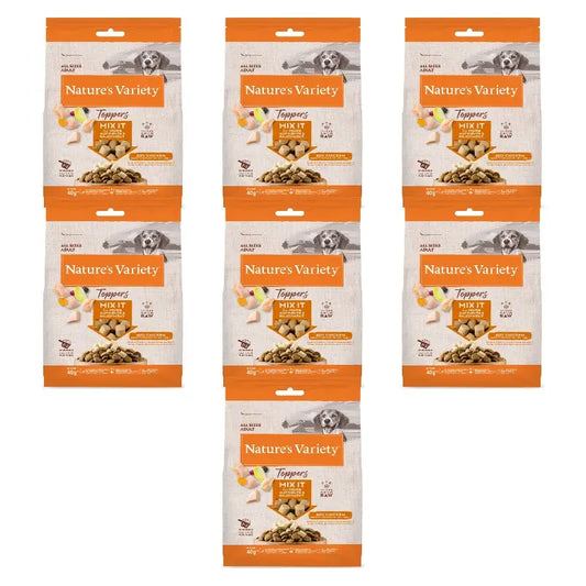 Nature'S Variety Gefriergetrocknete Toppers für Hunde, mit Hähnchen, naturbelassen, 7 x 40 g