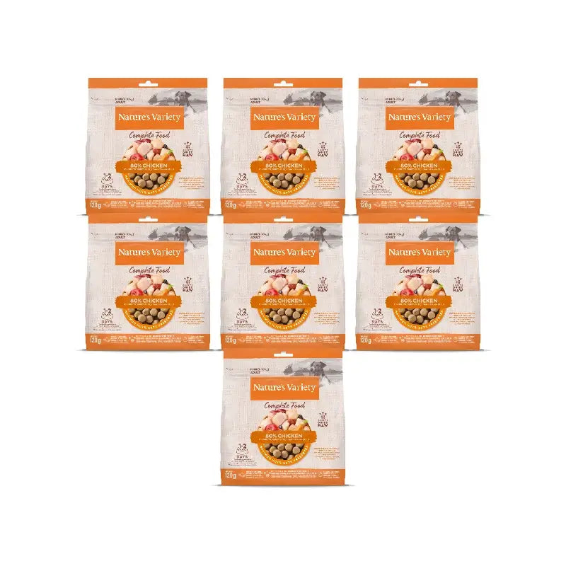 Nature'S Variety Gefriergetrocknete Toppers für ausgewachsene Mini-Hunde, mit Huhn, naturbelassen, 7 x 120 g