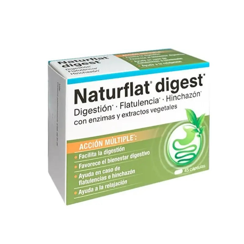 Naturflat Verdauungsförderndes Nahrungsergänzungsmittel, 45 Kapseln