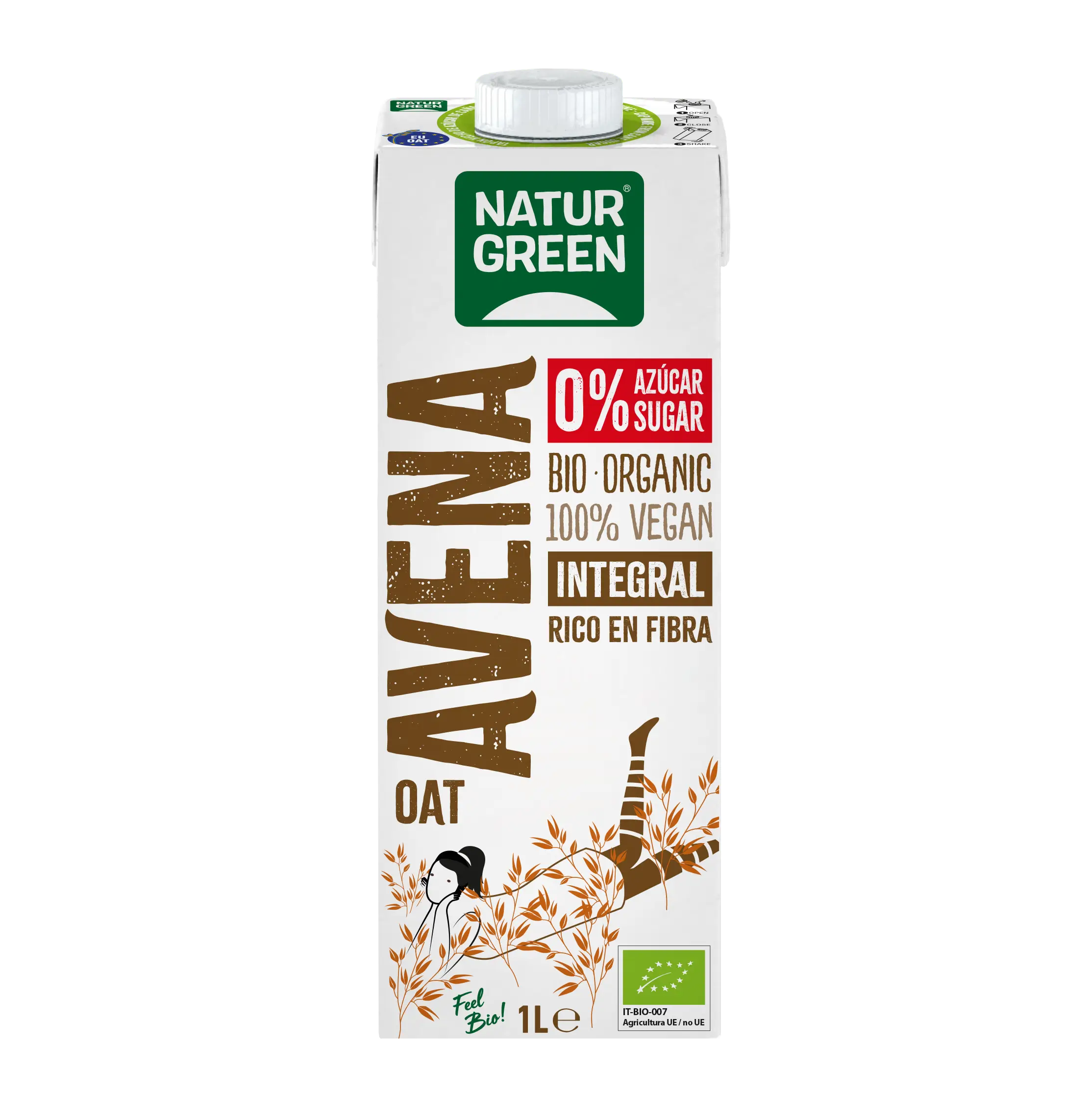 Naturgreen Bio-Vollkorn-Haferflocken-Gemüsedrink, 1L