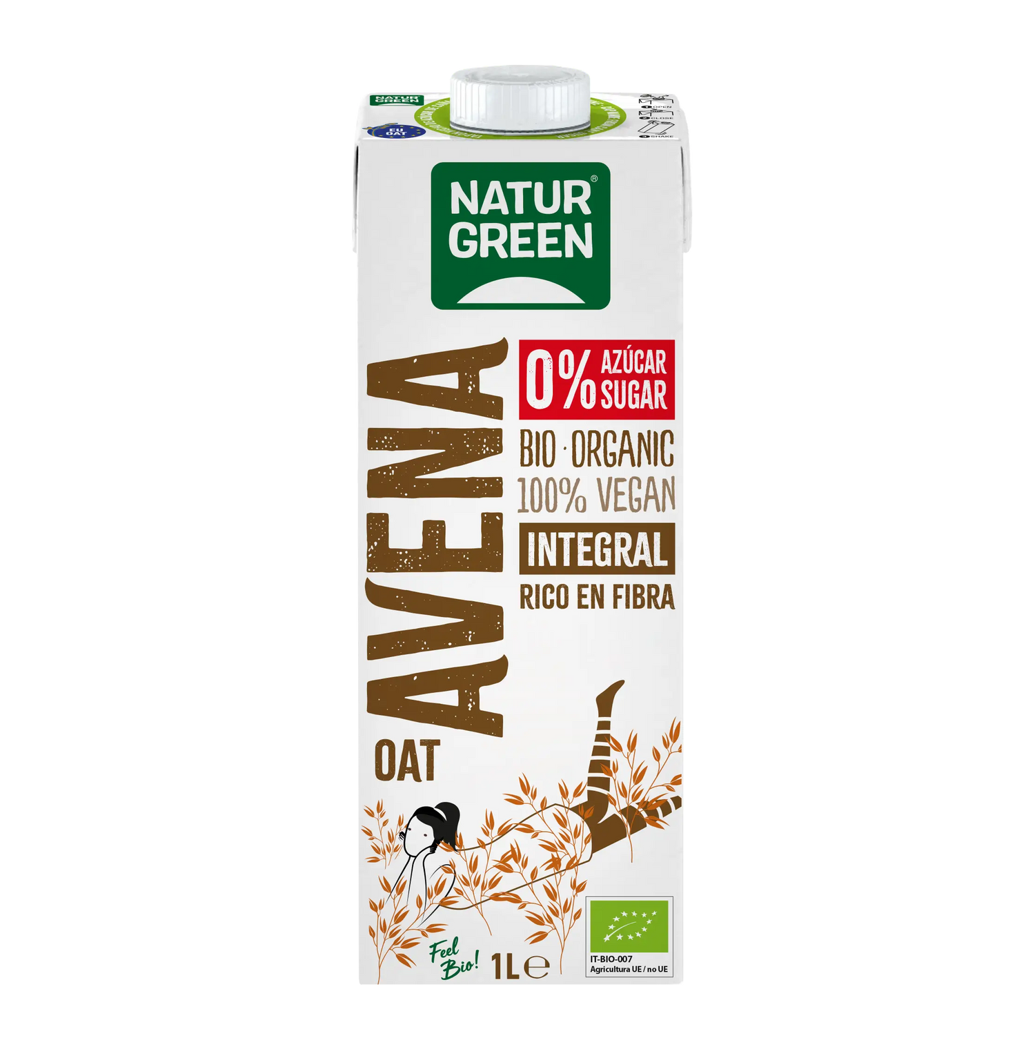Naturgreen Bio-Vollkorn-Haferflocken-Gemüsedrink, 1L