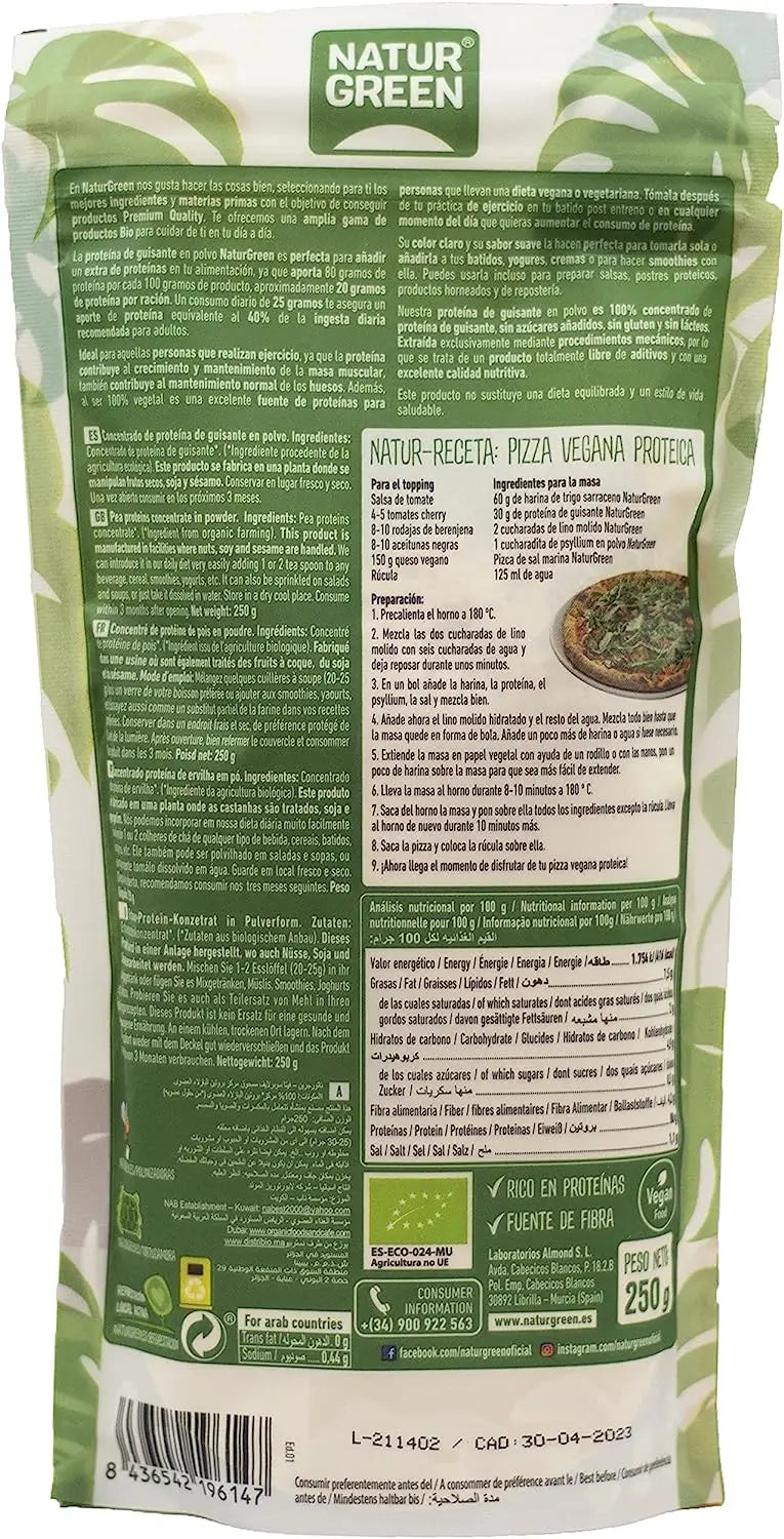 Naturgreen Erbsenprotein Bio, 250 G