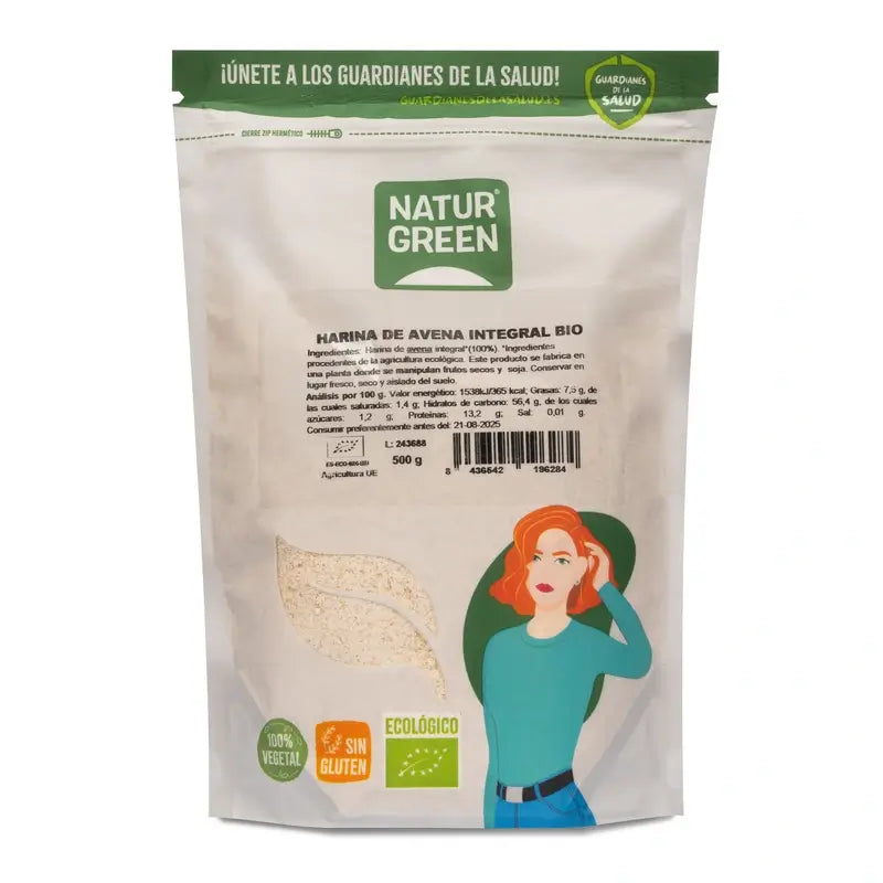 Naturgreen Vollkorn-Haferflocken Glutenfrei, 500 g
