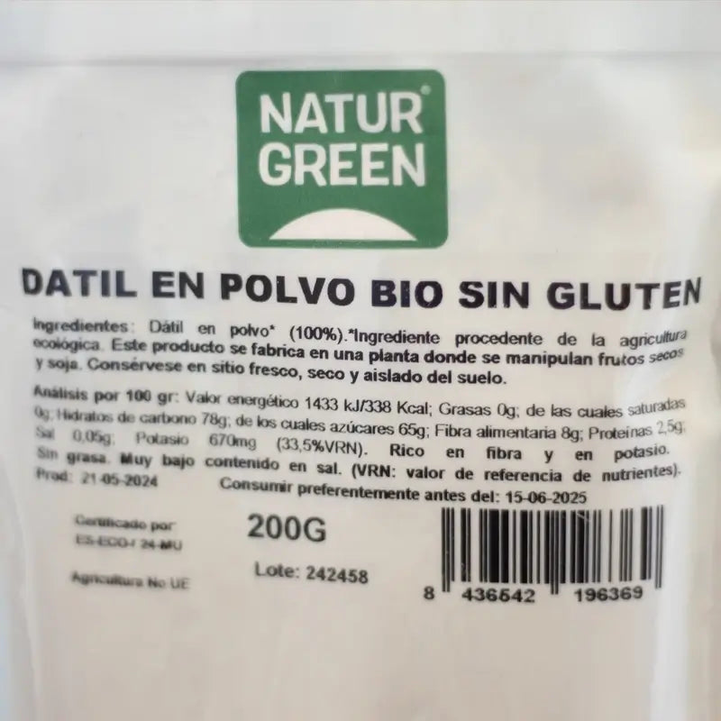 Naturgreen Bio-Dattelmehl, 200 g