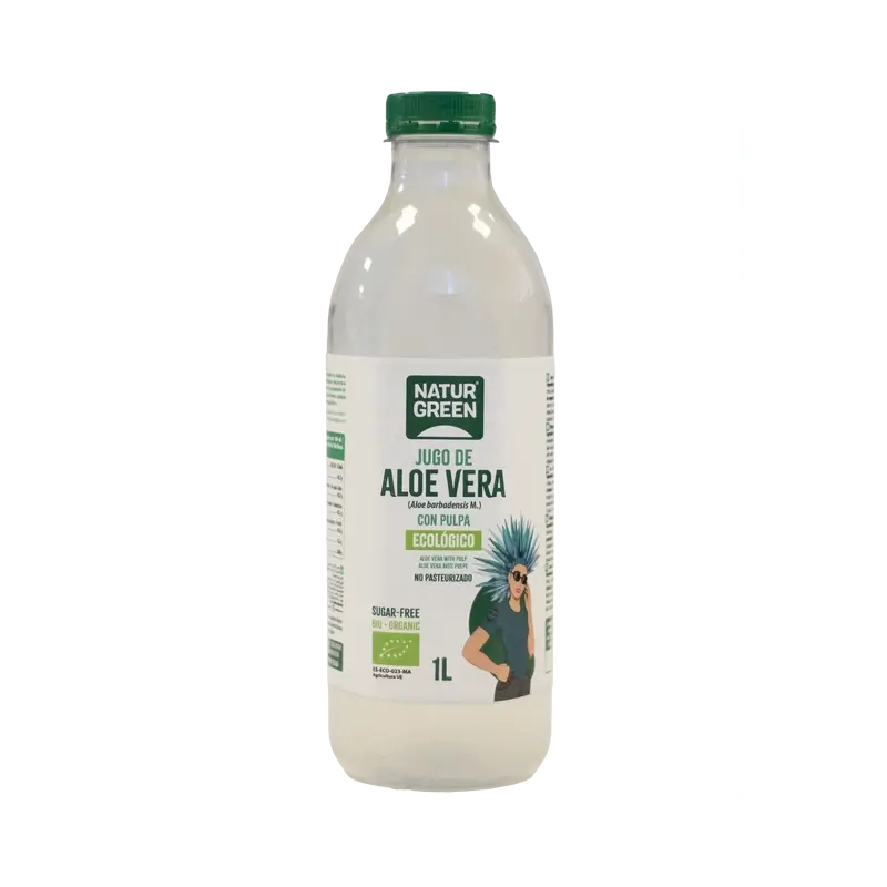 Naturgreen Aloe Vera Saft mit Fruchtfleisch, 1 l