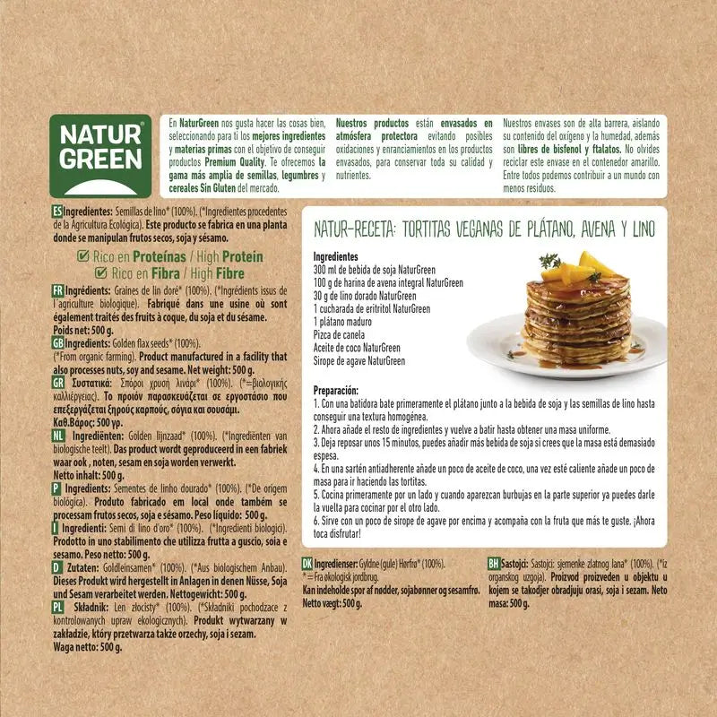 Naturgreen Goldener Flachs Bio, 500 g