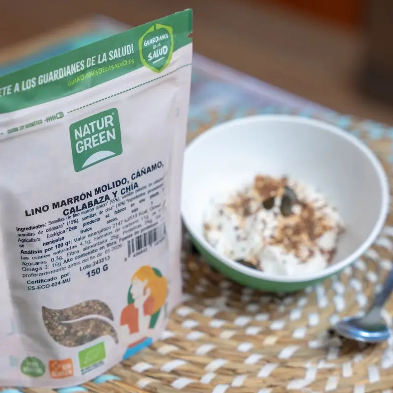 Naturgreen Bio Flachs-, Hanf-, Kürbis- und Chia-Samen, 150 g