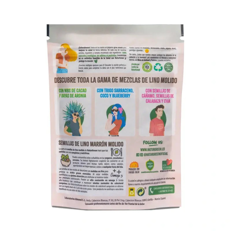 Naturgreen Bio Flachs-, Hanf-, Kürbis- und Chia-Samen, 150 g