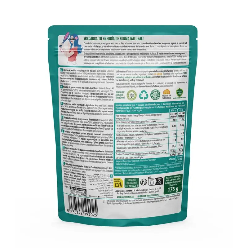 Naturgreen Bio-Samen für Ihre Muskeln, 175 Gramm