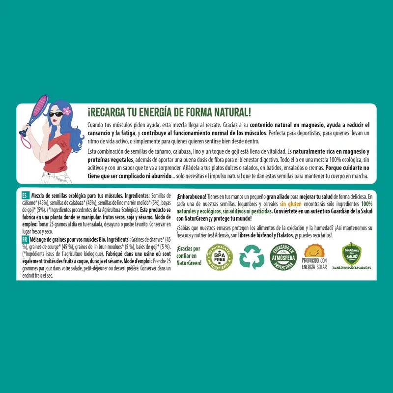 Naturgreen Bio-Samen für Ihre Muskeln, 175 Gramm