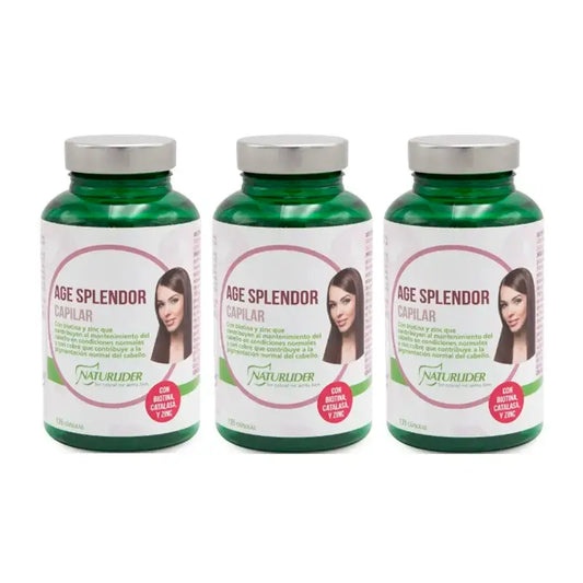 Naturlider Age Splendor Hair Splendor mit Katalase Canalblock, Packung 3 x 135 Kapseln