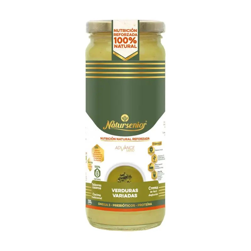 Natursenior Adult Vegetable Cream Mischgemüse mit Omega 3 Dha, Präbiotika und Eiweiß. , 255 gr