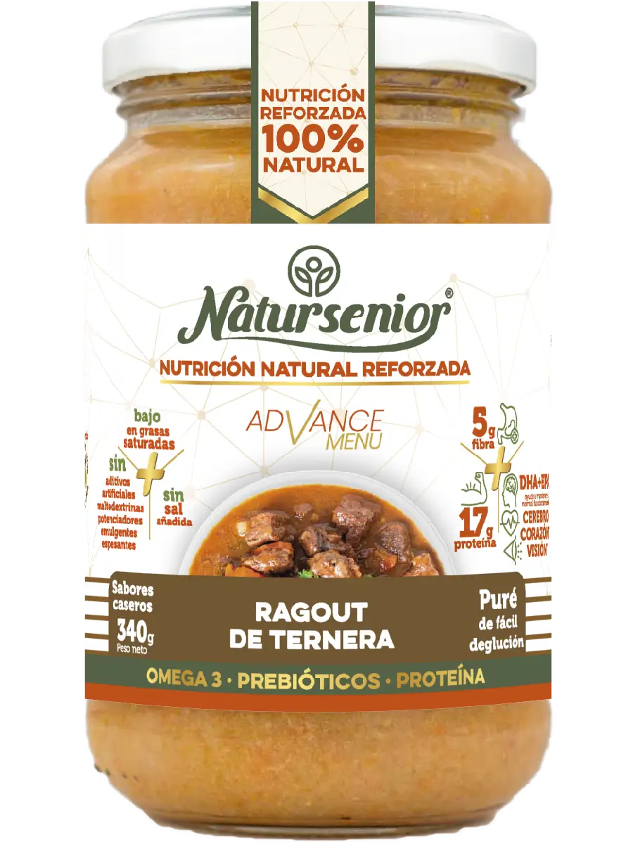 Natursenior Adult Rinderpüree Ragout mit Omega 3 Dha+Epa, Präbiotika und Eiweiß. , 340 gr