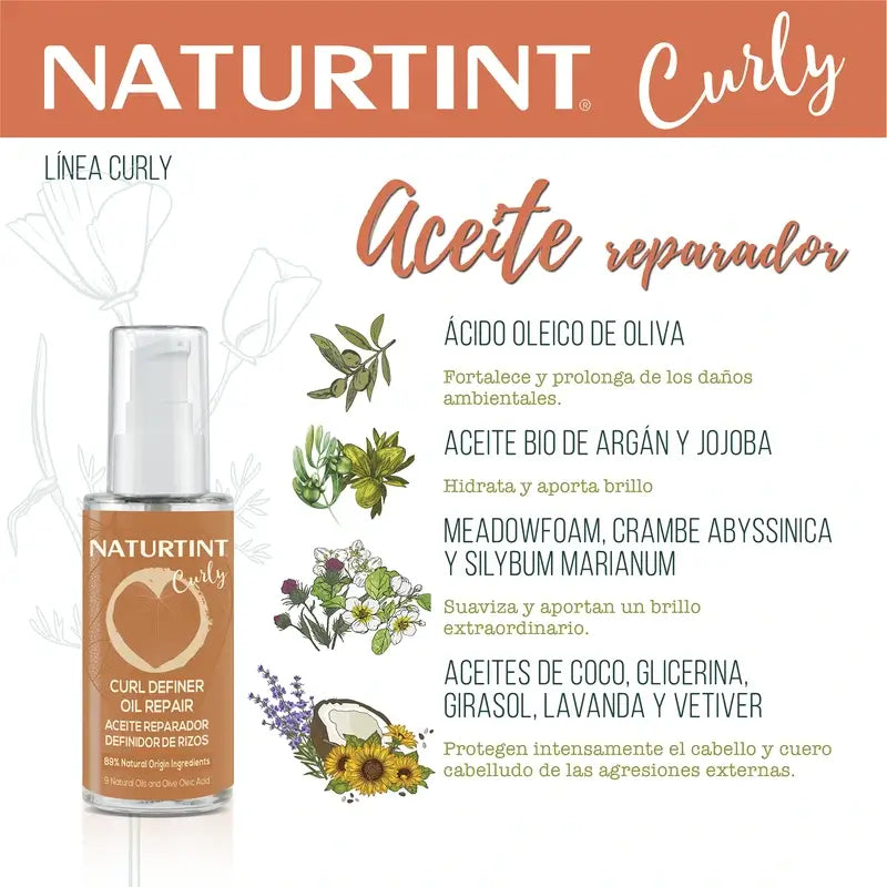 Naturtint Natural Curl Defining Repairing Öl 50Ml