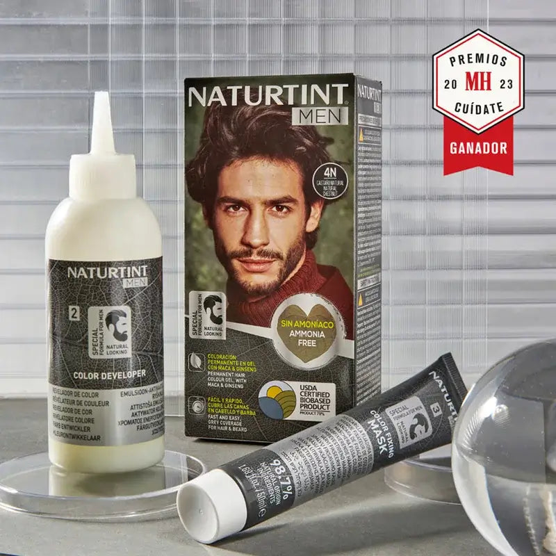 Naturtint Men Dauerhafte Haar- und Bartfärbung für Männer, Ammoniakfrei 6N - Dunkelblond