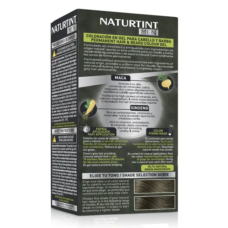 Naturtint Men Dauerhafte Haar- & Bartfärbung für Männer Ammoniakfrei 7N - Haselnussblond