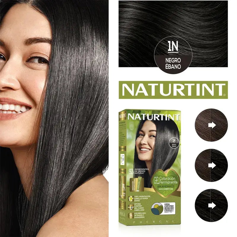 Naturtint Permanentes Färbemittel ohne Ammoniak 1N - Ebenholz Schwarz