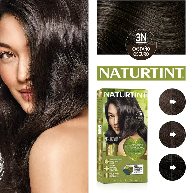 Naturtint Permanentes Färbemittel ohne Ammoniak 3N - Dunkelbraun