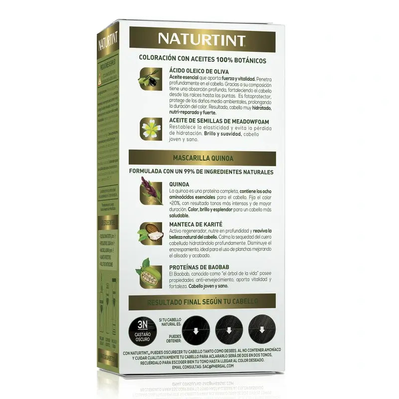 Naturtint Permanentes Färbemittel ohne Ammoniak 3N - Dunkelbraun