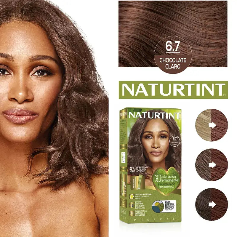 Naturtint Permanente Färbung Permanente Färbung Ammoniakfreie Färbung 6.7 - Light Chocolate