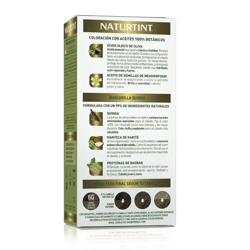 Naturtint Permanente Färbung Permanente Färbung Ammoniakfrei 6G - Goldenes Dunkelblond