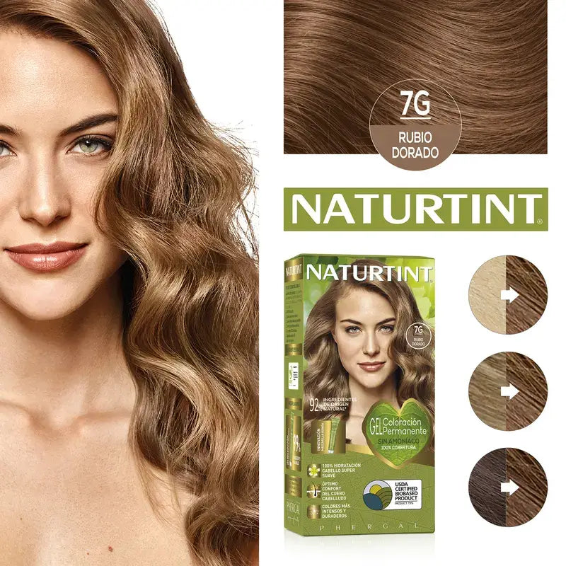 Naturtint Dauerhafte Färbung Ammoniakfreie Haarfarbe 7G - Goldblond