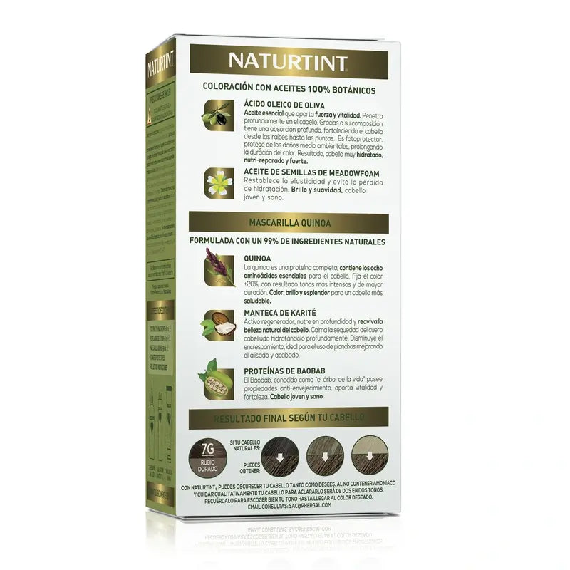 Naturtint Dauerhafte Färbung Ammoniakfreie Haarfarbe 7G - Goldblond