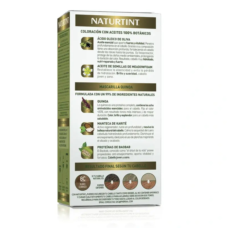 Naturtint Permanente Färbung Permanente Färbung Ammoniakfrei 8C - Kupferblond