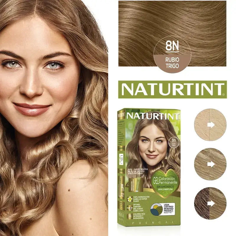 Naturtint Permanente Färbung Permanente Färbung Ammoniakfreier Farbstoff 8N - Weizenblond