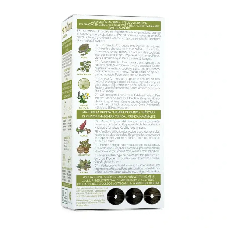 Naturtint Henna Creme Semi-Permanent Natürliche Färbung Ammoniakfrei Färbung 1.0 Schwarz