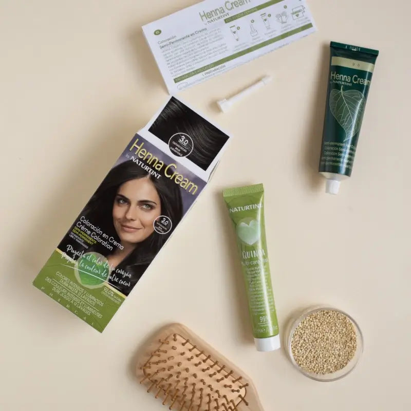 Naturtint Henna Creme Natürliche Semi-Permanente Färbung Natürliche Ammoniakfreie Haarfarbe 3.0 Dunkelbraun