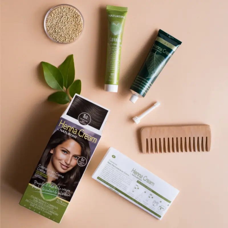 Naturtint Henna Creme Semi-Permanent Natürliche Haarfärbung Ammoniakfrei 5.0 Hellbraun