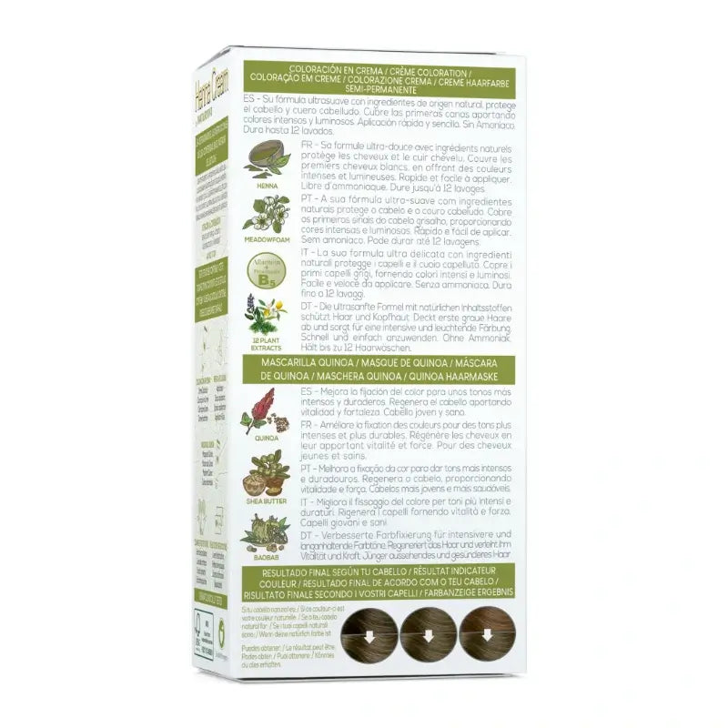 Naturtint Henna Creme Semi-Permanent Natürliche Haarfärbung Ammoniakfrei 7.0 Haselnussblond