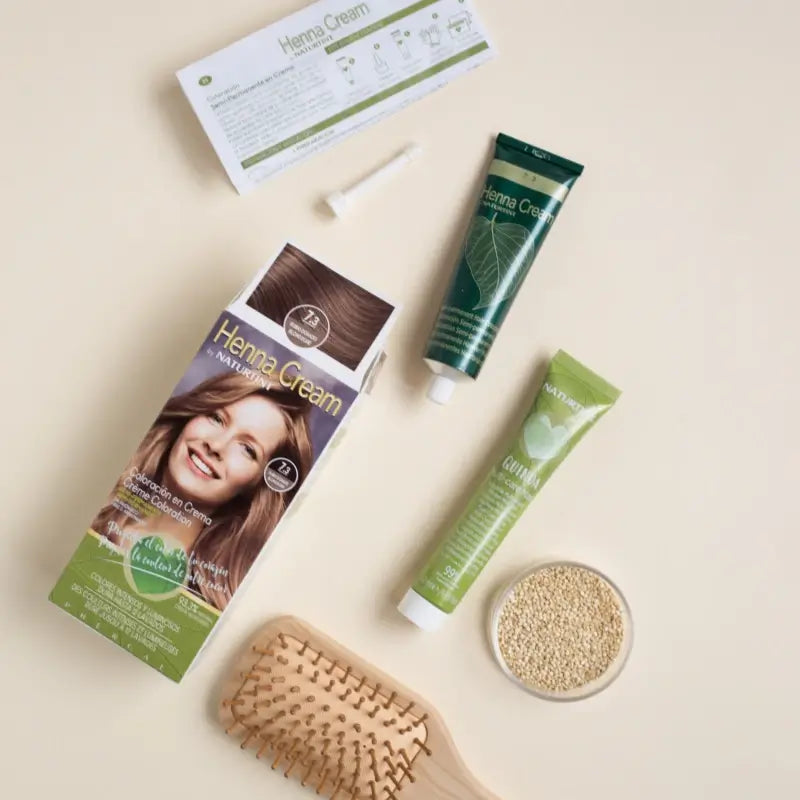 Naturtint Henna Creme Semi-Permanent Natürliche Färbung Ammoniakfrei Haarfarbe 7.3 Golden Blonde