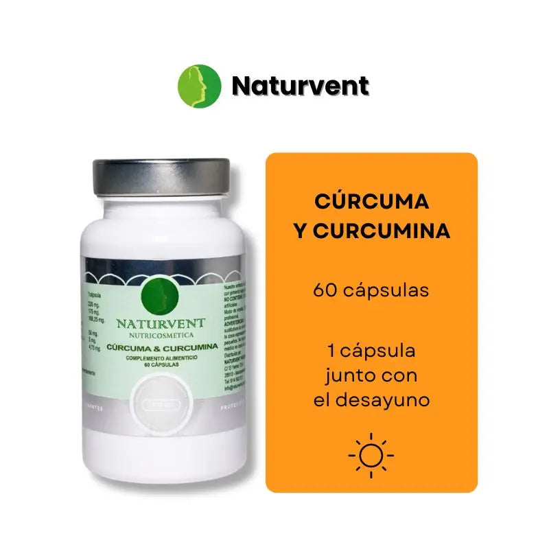 Naturvent Anti-inflammatory Kurkuma & Curcumin mit 95% Curcumin, 60 Kapseln