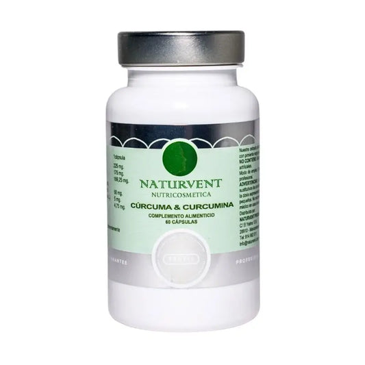 Naturvent Anti-inflammatory Kurkuma & Curcumin mit 95% Curcumin, 60 Kapseln