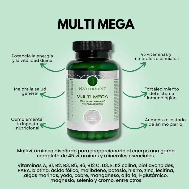 Naturvent Multivitamine Multi Mega Multivitamin, 90 Kapseln