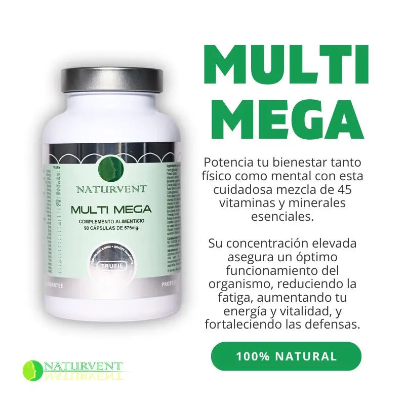 Naturvent Multivitamine Multi Mega Multivitamin, 90 Kapseln