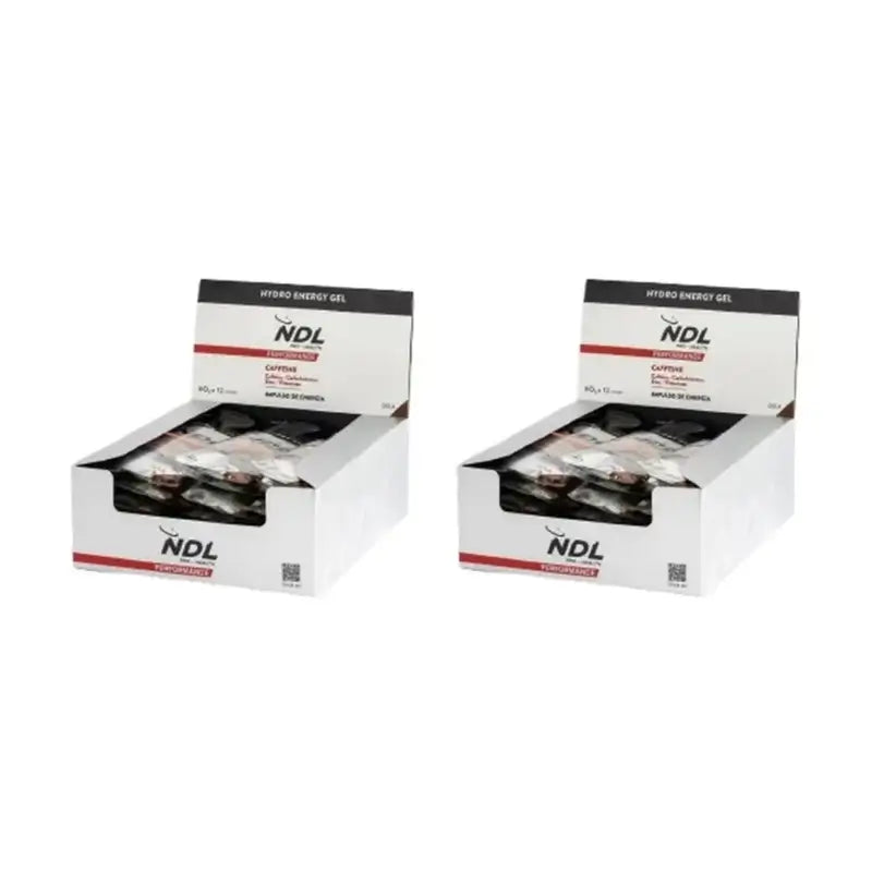 Ndl Pro-Gesundheit Koffeinhaltiges Energie-Gel Cola-Geschmack, Packung 12X60 Gr, 2 Einheiten
