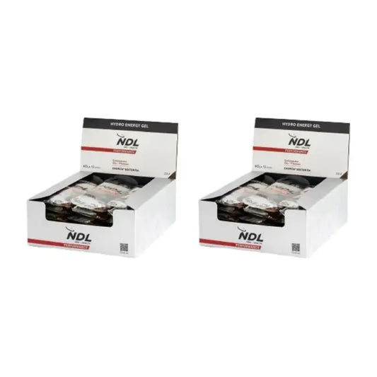 Ndl Pro-Gesundheit Koffeinfreie Energie-Gel Cola-Geschmack, Packung mit 12X60 Gr, 2 Einheiten