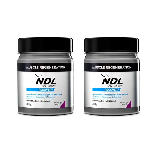 Ndl Pro-Gesundheit Muskelregeneration, Bcaa 2:1:1, Glutamin, Waldfrüchte Pulver, 2X300 Gramm