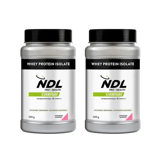 Ndl Pro-Gesundheit Molkenprotein-Isolat - Isoliertes Protein, Erdbeere Sensation , 2X500 G